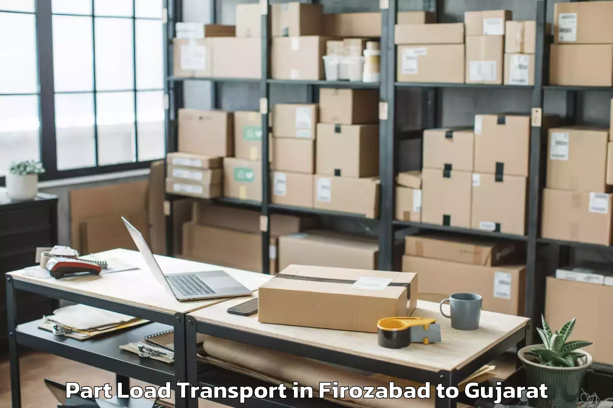 Quality Firozabad to Jamjodhpur Part Load Transport